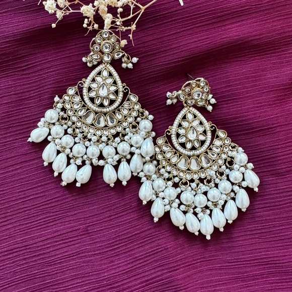 **EID SALE ACCEPTING ALL REASONABLE OFFERS ❗️Indian kundan Earrings - Picture 2 of 11